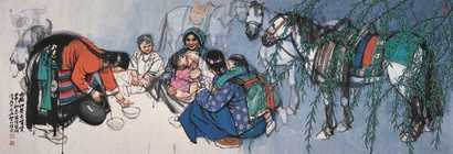 史国良 2004年作 西藏奶茶香 镜心